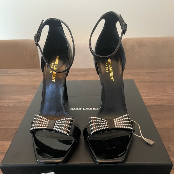 SOLD Saint Laurent Crystal Sandals - Picture 2 of 10